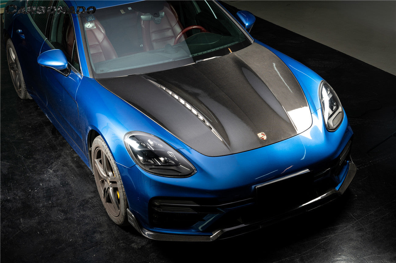 Carbonado 2017-2023 Porsche Panamera 971 4S    Turbo    SD    GTS TP Style Dry Carbon Fiber Hood