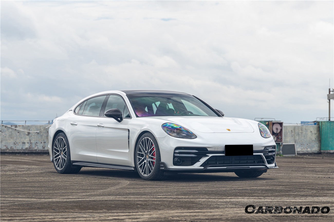 Carbonado 2017-2023 Porsche Panamera 971 Turbo S KDA Style Dry Carbon Fiber Front Lip