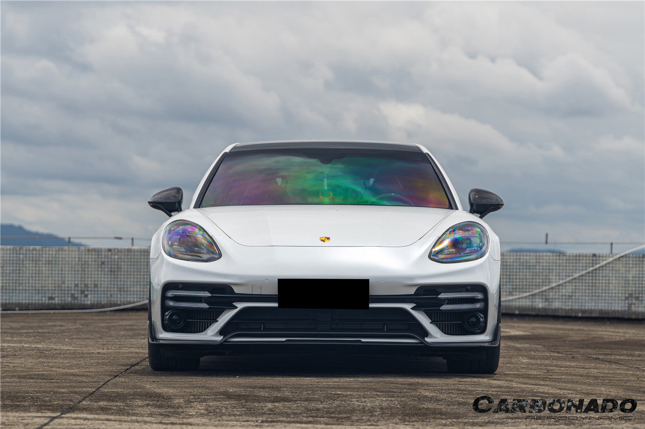 Carbonado 2017-2023 Porsche Panamera 971 Turbo S KDA Style Dry Carbon Fiber Front Lip