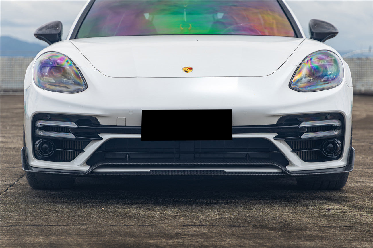 Carbonado 2017-2023 Porsche Panamera 971 Turbo S KDA Style Dry Carbon Fiber Front Lip