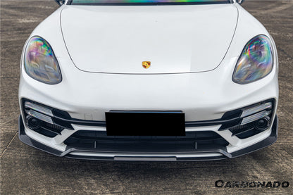 Carbonado 2017-2023 Porsche Panamera 971 Turbo S KDA Style Dry Carbon Fiber Front Lip