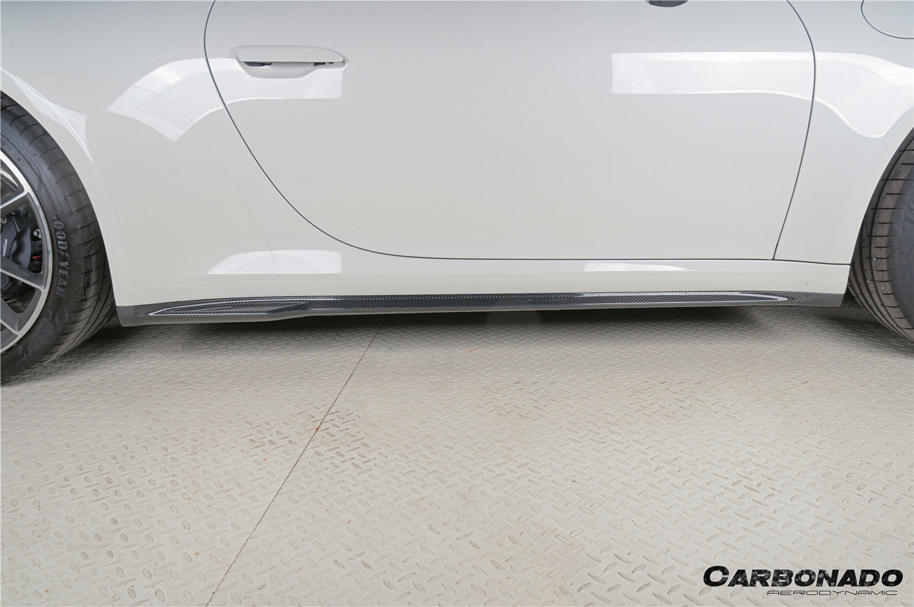 Carbonado 2019-2024 Porsche 911 992 Carrera    Cabriolet Convert Turbo SD Style Dry Carbon Fiber Side Skirts