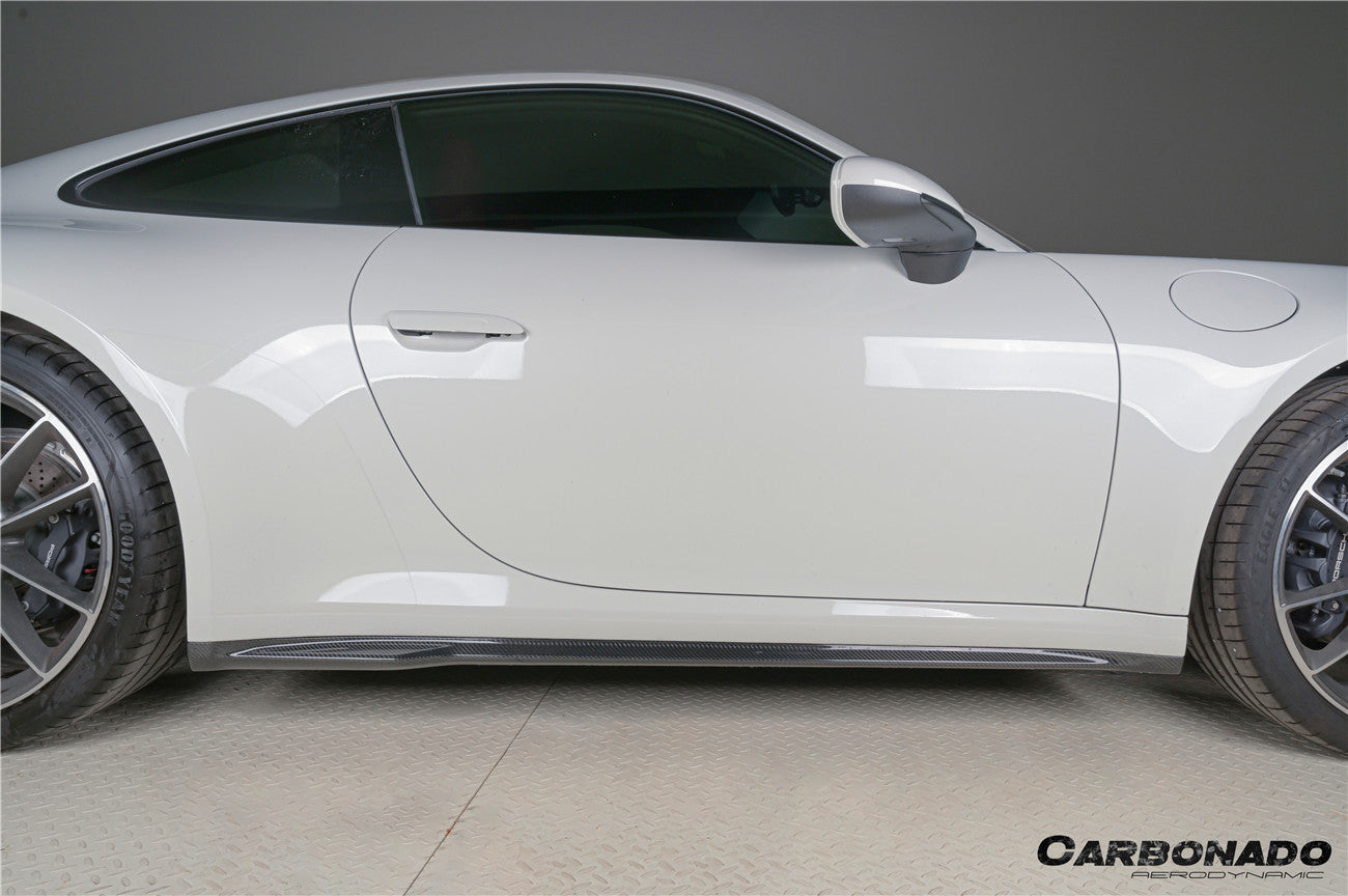Carbonado 2019-2024 Porsche 911 992 Carrera    Cabriolet Convert Turbo SD Style Dry Carbon Fiber Side Skirts