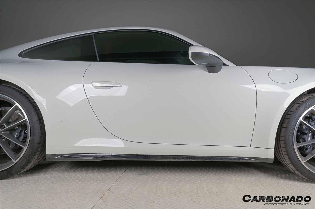 Carbonado 2019-2024 Porsche 911 992 Carrera    Cabriolet Convert Turbo SD Style Dry Carbon Fiber Side Skirts