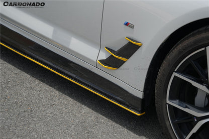 Molduras de ventilación de guardabarros de fibra de carbono seca estilo AD M-tech para BMW Serie 5 G30 G38 2020-2023 Carbonado