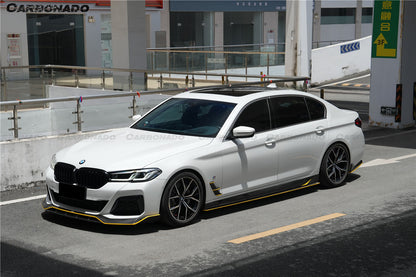 Carbonado 2016-2023 BMW 5 Series G38 M-tech AD Style Dry Carbon Fiber Side Skirts