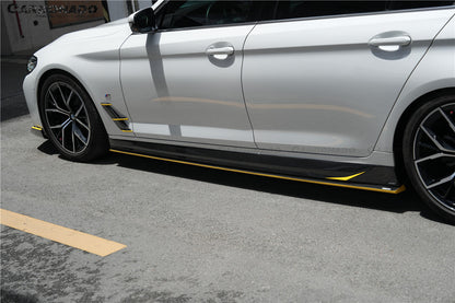 Carbonado 2016-2023 BMW 5 Series G38 M-tech AD Style Dry Carbon Fiber Side Skirts