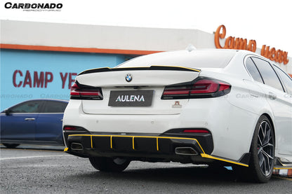 Carbonado 2016-2023 BMW 5 Series G30 G38 M-tech AD Style Dry Carbon Fiber Trunk Spoiler