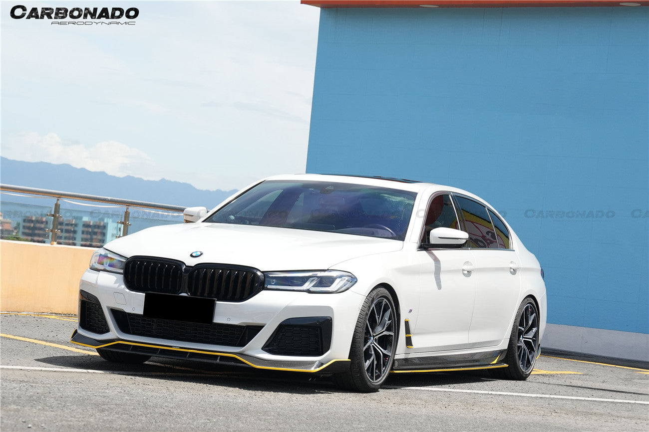 Carbonado 2016-2023 BMW 5 Series G38 M-tech AD Style Dry Carbon Fiber Side Skirts
