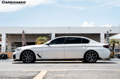 Molduras de ventilación de guardabarros de fibra de carbono seca estilo AD M-tech para BMW Serie 5 G30 G38 2020-2023 Carbonado