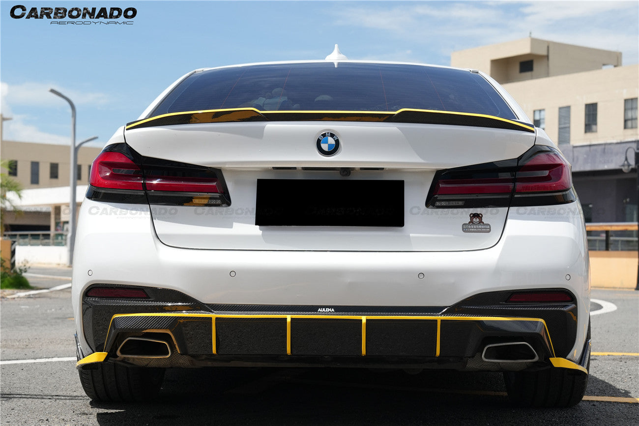 Carbonado 2016-2023 BMW 5 Series G30 G38 M-tech AD Style Dry Carbon Fiber Trunk Spoiler
