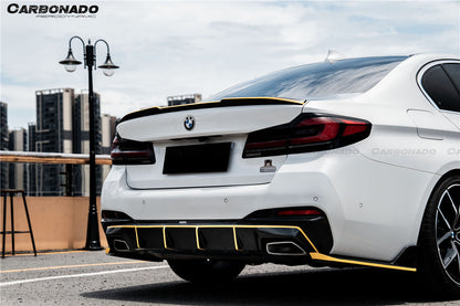 Carbonado 2020-2023 BMW 5 Series G30 G38 M-tech AD Style Dry Carbon Fiber Rear Diffuser Lip