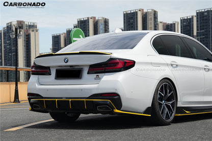 Carbonado 2016-2023 BMW 5 Series G30 G38 M-tech AD Style Dry Carbon Fiber Trunk Spoiler