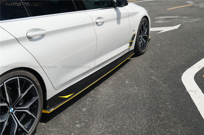 Carbonado 2016-2023 BMW 5 Series G38 M-tech AD Style Dry Carbon Fiber Side Skirts