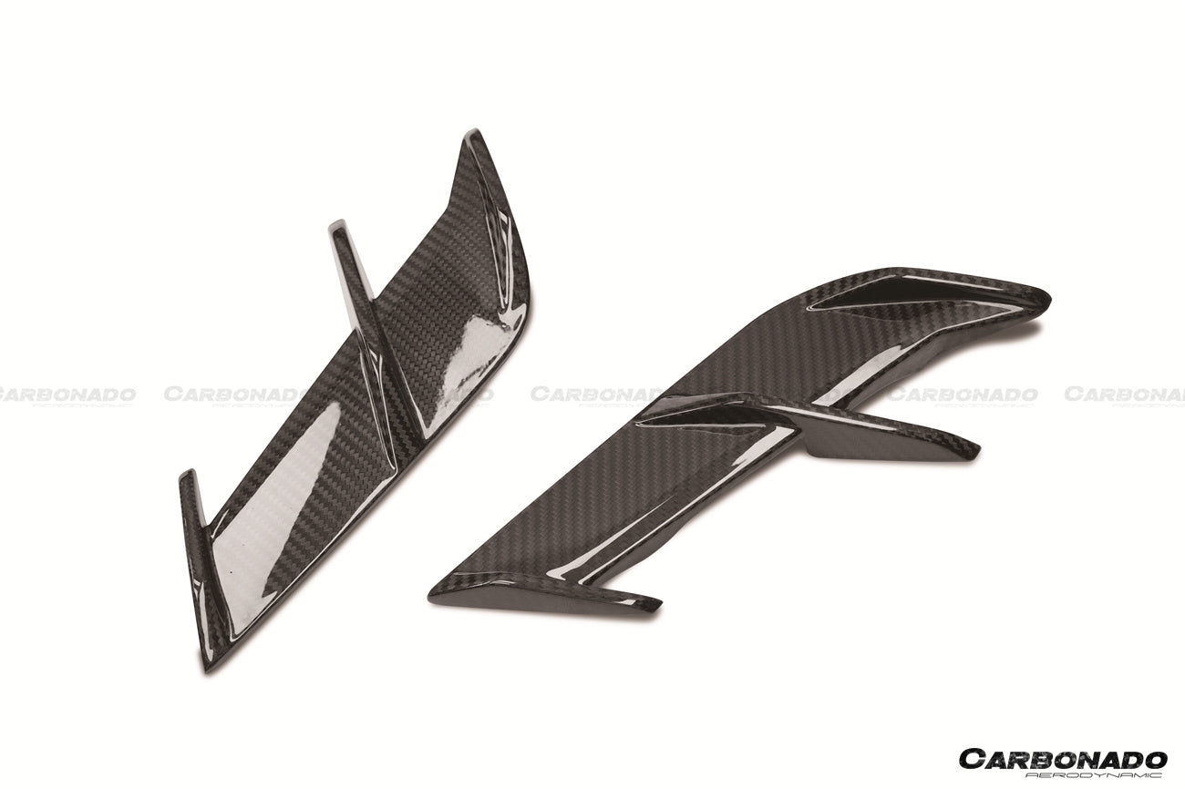 Molduras de ventilación de guardabarros de fibra de carbono seca estilo AD M-tech para BMW Serie 5 G30 G38 2020-2023 Carbonado