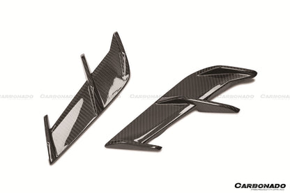 Molduras de ventilación de guardabarros de fibra de carbono seca estilo AD M-tech para BMW Serie 5 G30 G38 2020-2023 Carbonado