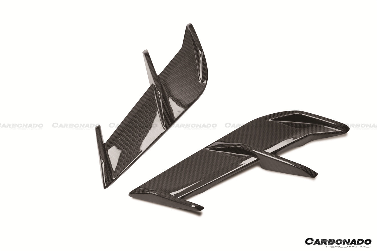 Molduras de ventilación de guardabarros de fibra de carbono seca estilo AD M-tech para BMW Serie 5 G30 G38 2020-2023 Carbonado