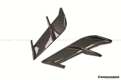 Molduras de ventilación de guardabarros de fibra de carbono seca estilo AD M-tech para BMW Serie 5 G30 G38 2020-2023 Carbonado
