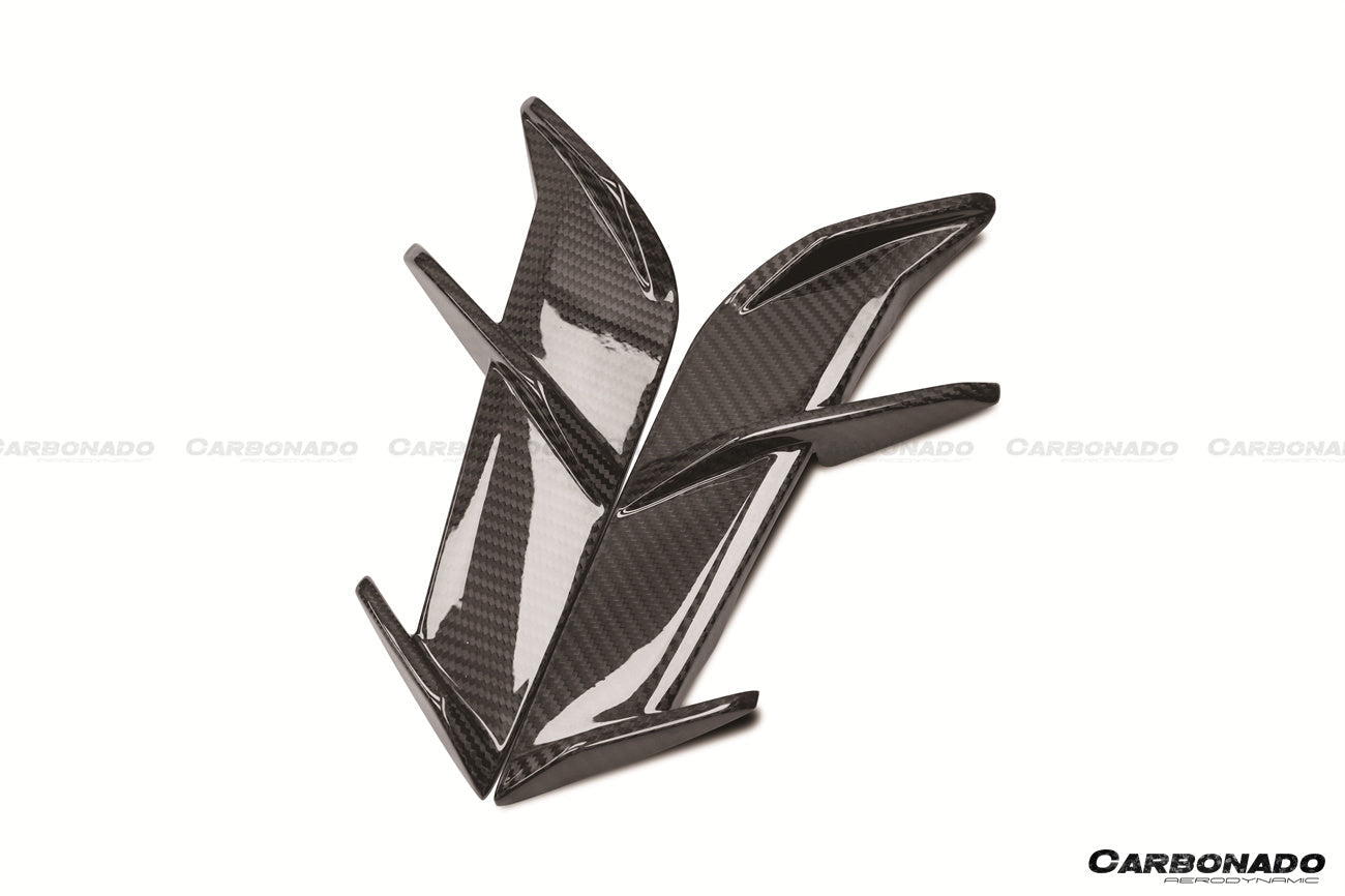 Molduras de ventilación de guardabarros de fibra de carbono seca estilo AD M-tech para BMW Serie 5 G30 G38 2020-2023 Carbonado