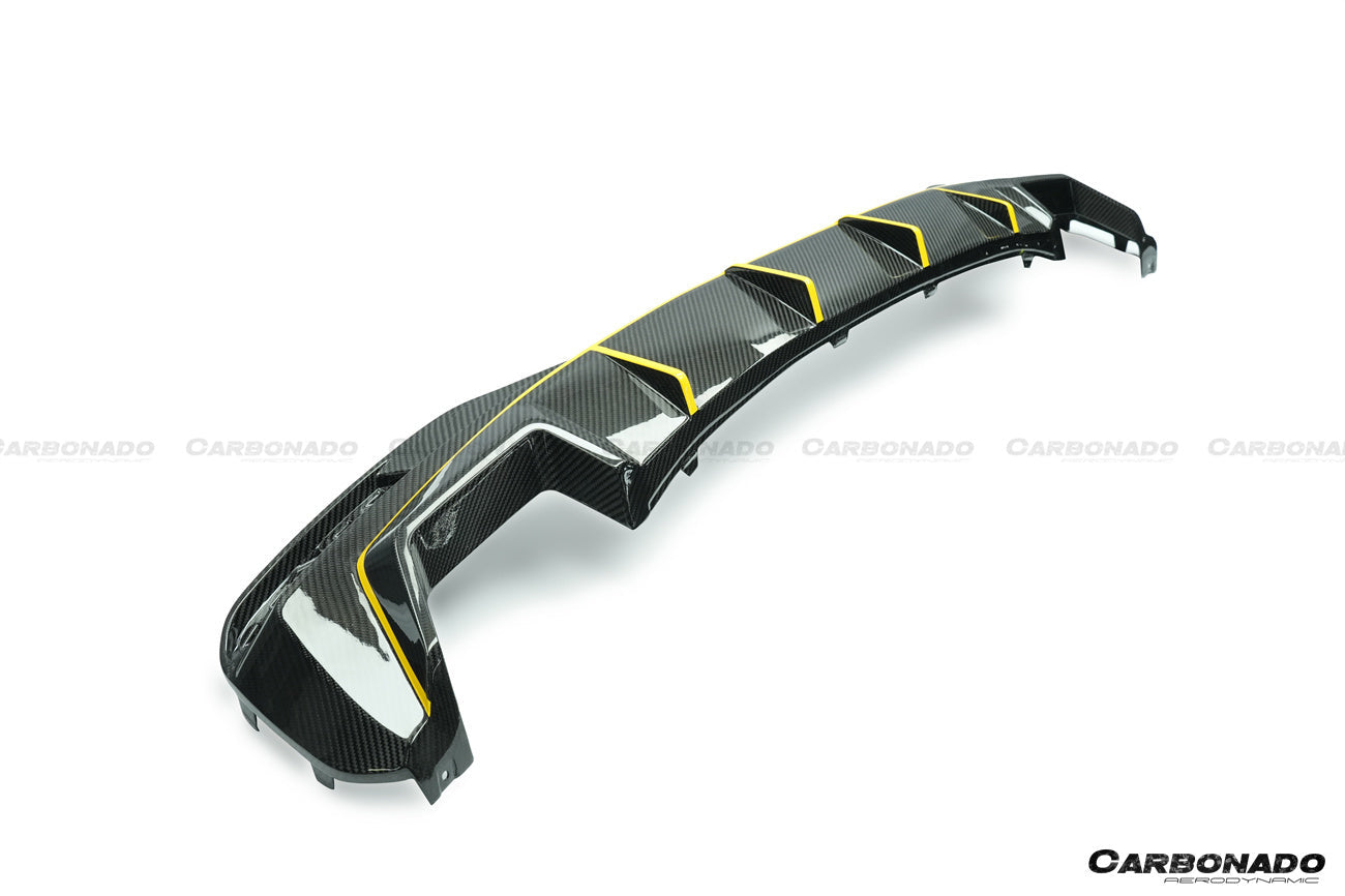 Carbonado 2020-2023 BMW 5 Series G30 G38 M-tech AD Style Dry Carbon Fiber Rear Diffuser Lip