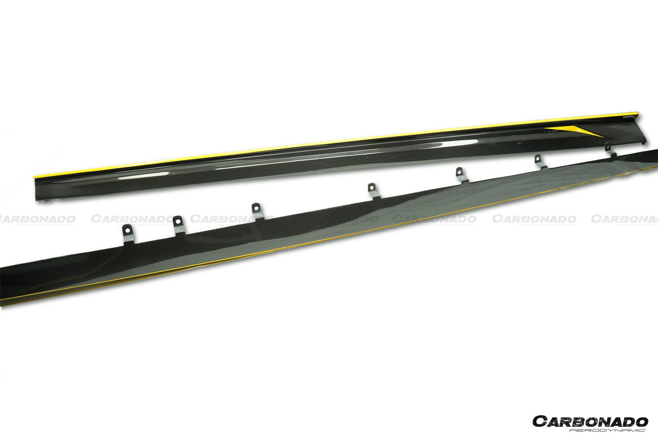 Carbonado 2016-2023 BMW 5 Series G38 M-tech AD Style Dry Carbon Fiber Side Skirts