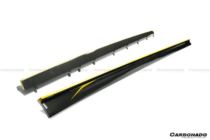 Carbonado 2016-2023 BMW 5 Series G38 M-tech AD Style Dry Carbon Fiber Side Skirts