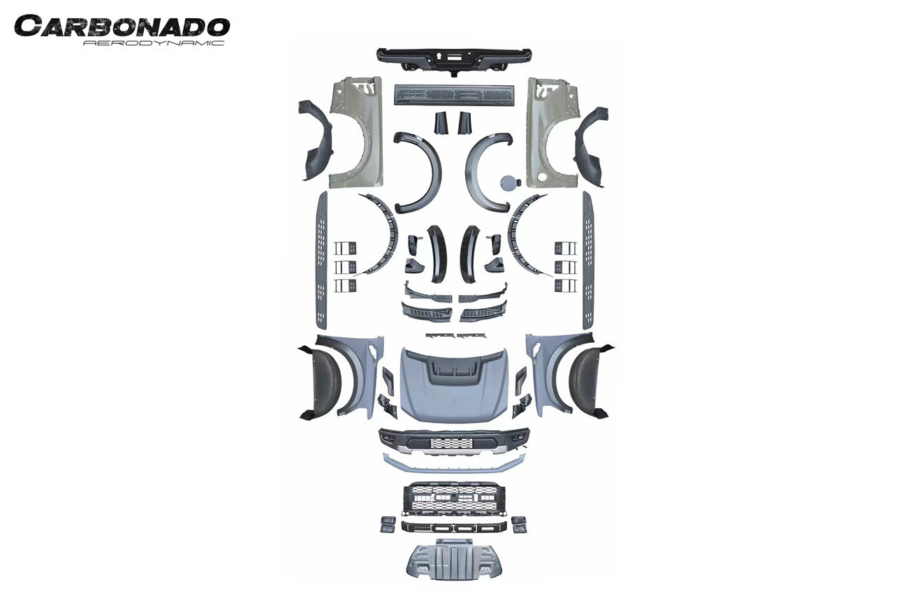 Kit de carrocería ancha completa estilo Raptor para Ford F150 Carbonado 2021-2023