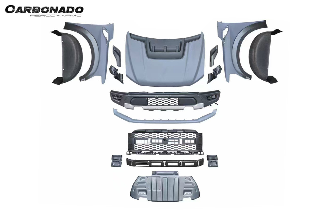 Kit de carrocería ancha completa estilo Raptor para Ford F150 Carbonado 2021-2023
