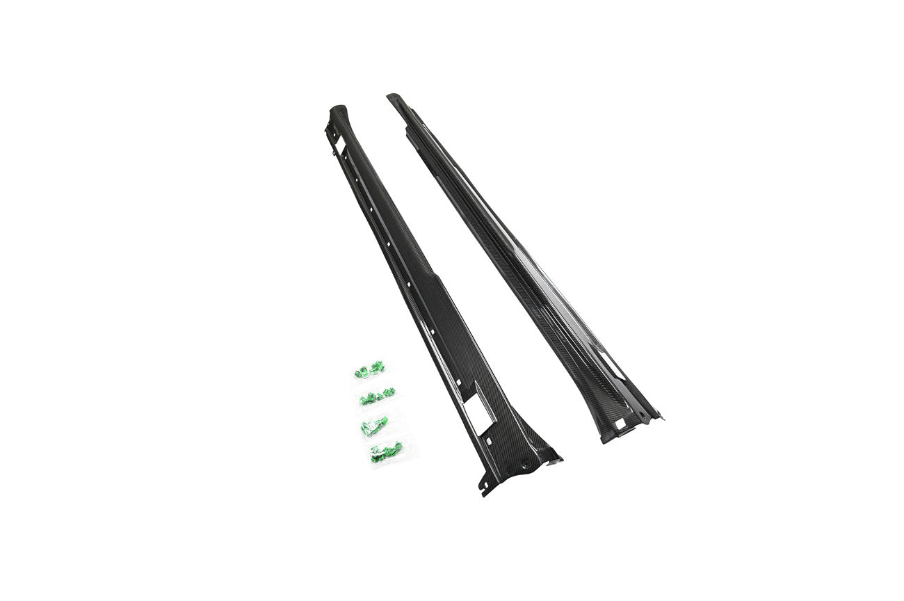 Faldones laterales de fibra de carbono seca estilo Porsche Panamera 976, 971 y 976SD Carbonado 2017-2025