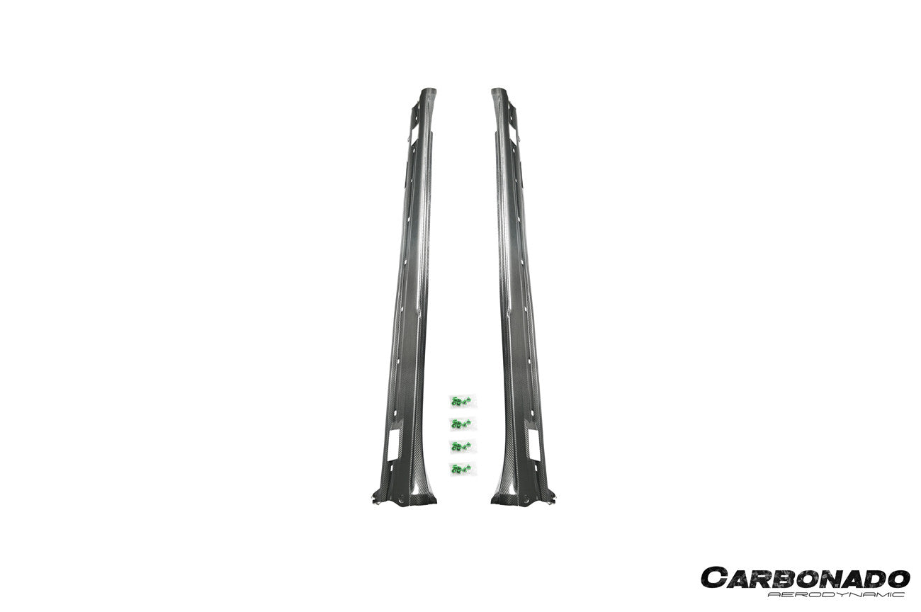 Faldones laterales de fibra de carbono seca estilo Porsche Panamera 976, 971 y 976SD Carbonado 2017-2025
