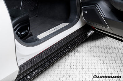 Faldones laterales de fibra de carbono seca estilo Porsche Panamera 976, 971 y 976SD Carbonado 2017-2025