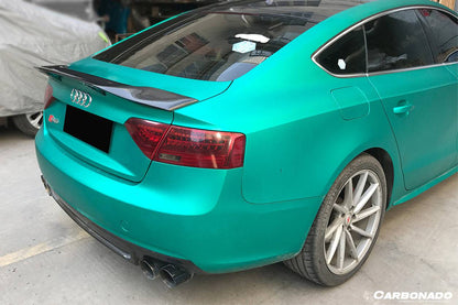 Carbonado 2009-2015 Audi A5 Sline S5 Sedan RT Style Carbon Fiber Trunk Spoiler
