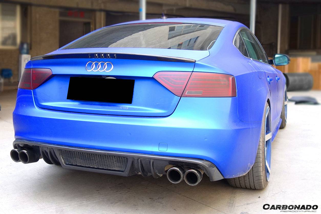 Carbonado 2009-2015 Audi A5 Coupe Sport Style Carbon Fiber Trunk Spoiler