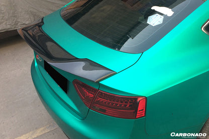 Carbonado 2009-2015 Audi A5 Sline S5 Sedan RT Style Carbon Fiber Trunk Spoiler