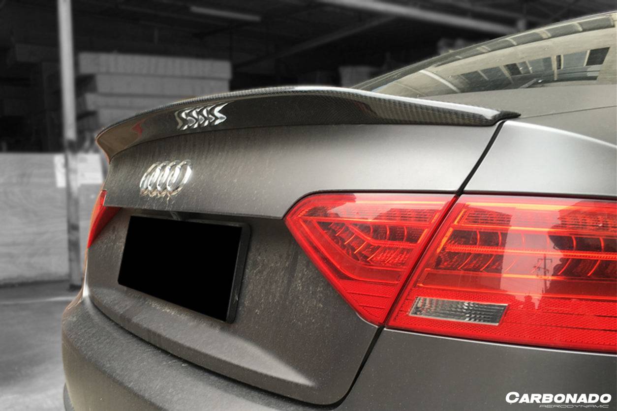 Carbonado 2009-2015 Audi A5 Coupe CTE Style Carbon Fiber Trunk Spoiler