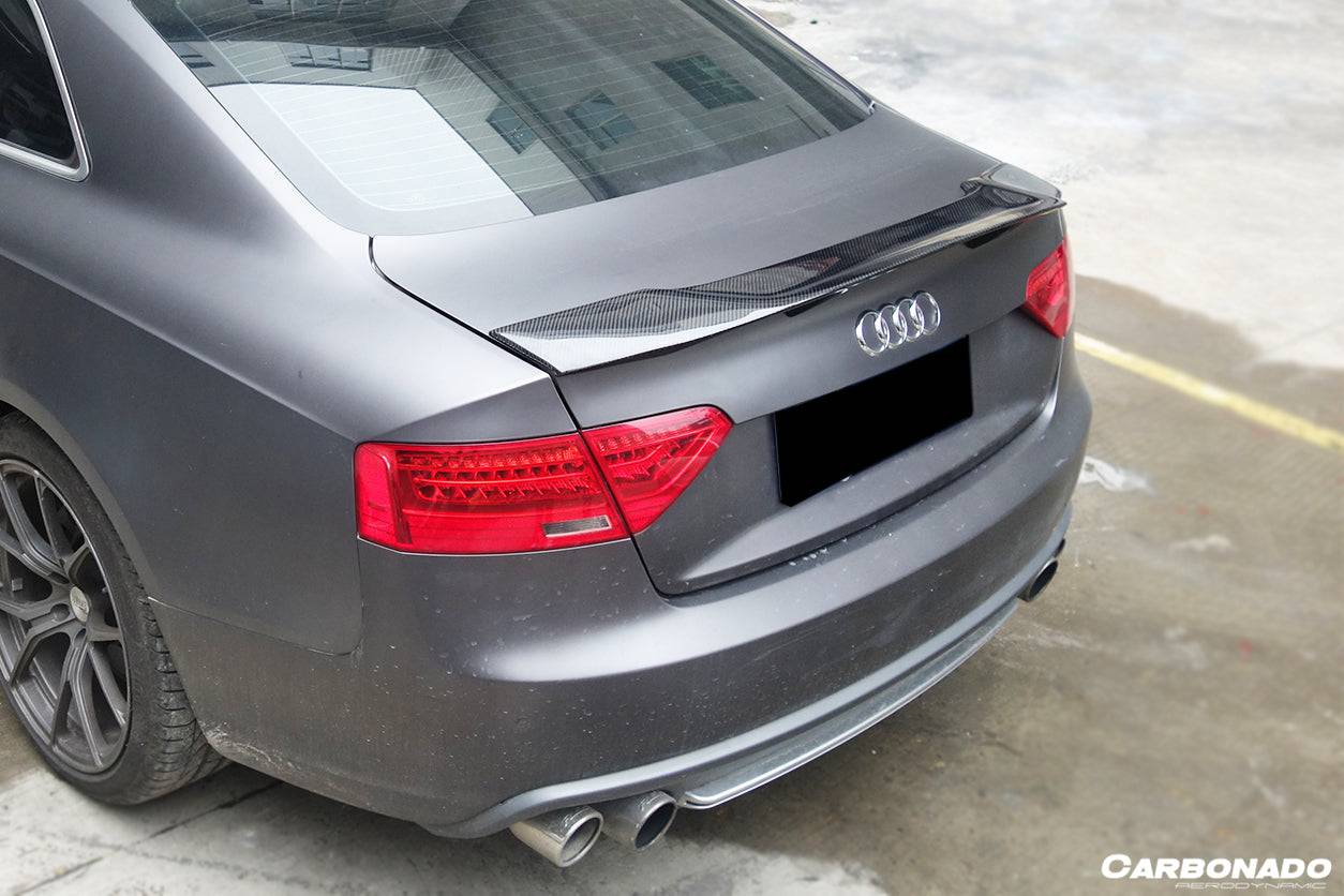 Carbonado 2009-2015 Audi A5 Coupe RT Style Carbon Fiber Trunk Spoiler