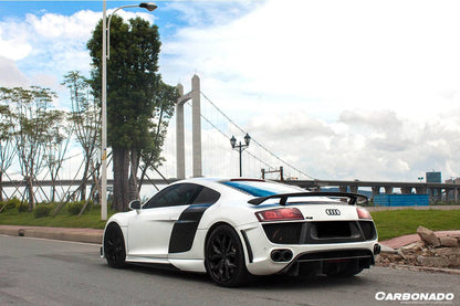 Carbonado 2006-2015 Audi R8 V8 V10 Coupe Spyder DPGT Style Rear Bumper With Exhaust Tips