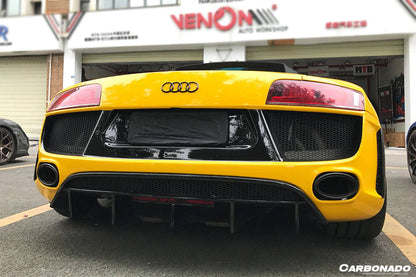 Carbonado 2006-2015 Audi R8 V8 V10 Coupe Spyder DPGT Style Rear Bumper With Exhaust Tips