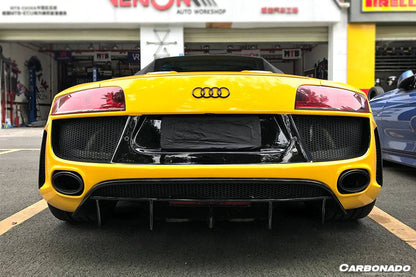 Carbonado 2006-2015 Audi R8 V8 V10 Coupe Spyder DPGT Style Rear Bumper With Exhaust Tips