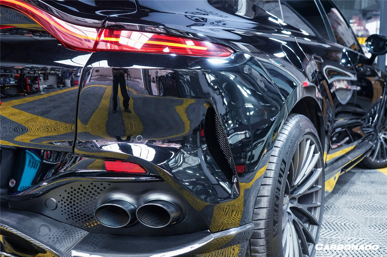 Carbonado 2021-2024 Aston Martin DBX 707 Style Dry Carbon Fiber Rear Bumper with  Exhaust tips
