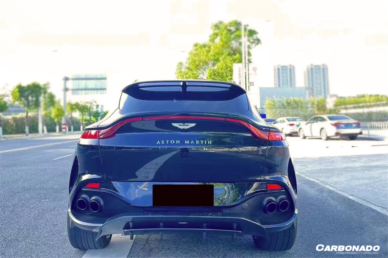 Carbonado 2021-2024 Aston Martin DBX 707 Style Dry Carbon Fiber Rear Bumper with  Exhaust tips