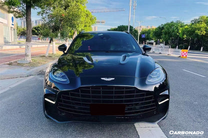 Carbonado 2021-2024 Aston Martin DBX 707 Style Dry Carbon Fiber Front Bumper With Lights