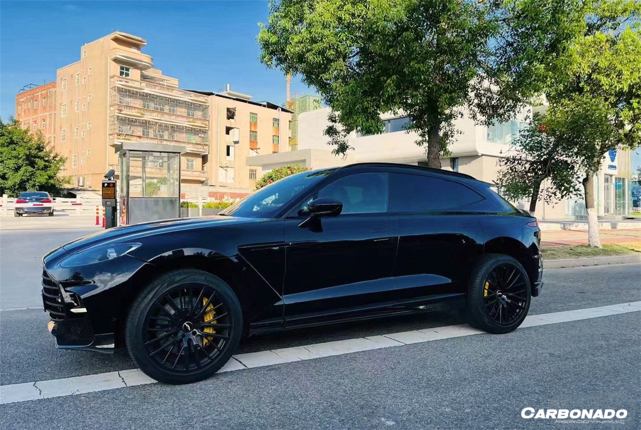 Faldones laterales de fibra de carbono seco estilo Aston Martin DBX 707 Carbonado 2021-2024