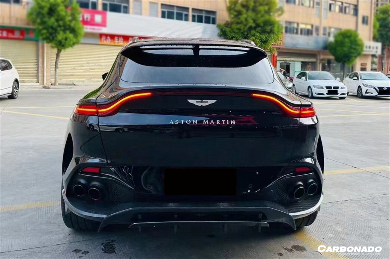 Carbonado 2021-2024 Aston Martin DBX 707 Style Dry Carbon Fiber Rear Bumper with  Exhaust tips