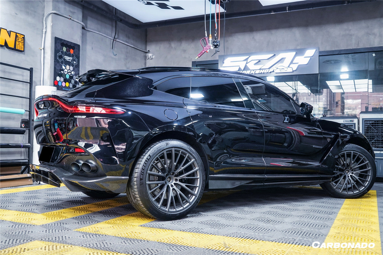 Faldones laterales de fibra de carbono seco estilo Aston Martin DBX 707 Carbonado 2021-2024