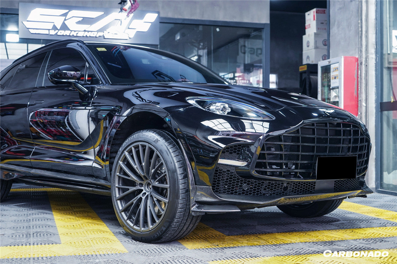 Carbonado 2021-2024 Aston Martin DBX 707 Style Dry Carbon Fiber Front Bumper With Lights