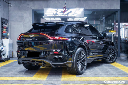 Faldones laterales de fibra de carbono seco estilo Aston Martin DBX 707 Carbonado 2021-2024