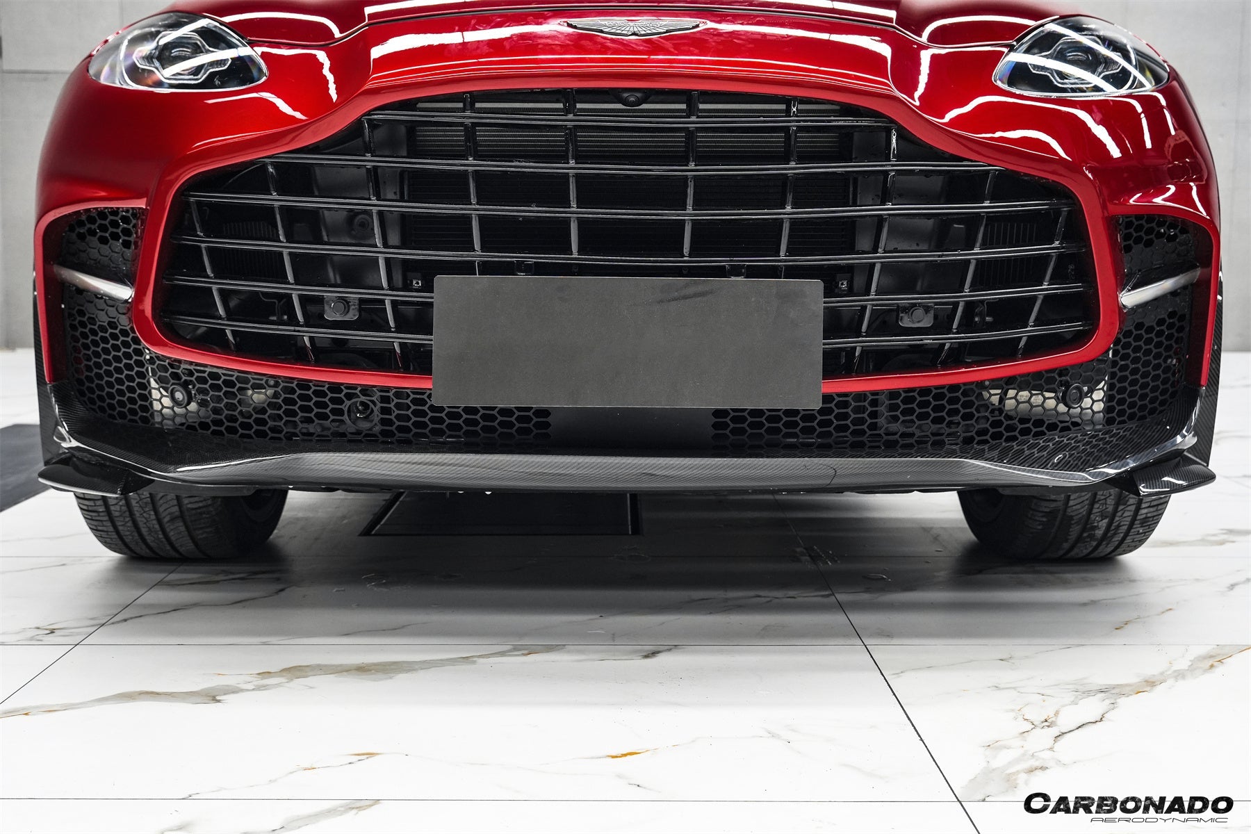 Carbonado 2021-2024 Aston Martin DBX 707 Style Dry Carbon Fiber Front Bumper With Lights