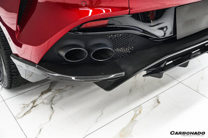 Carbonado 2021-2024 Aston Martin DBX 707 Style Dry Carbon Fiber Rear Bumper with  Exhaust tips