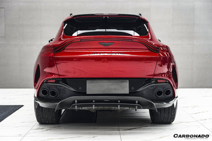 Carbonado 2021-2024 Aston Martin DBX 707 Style Dry Carbon Fiber Rear Bumper with  Exhaust tips